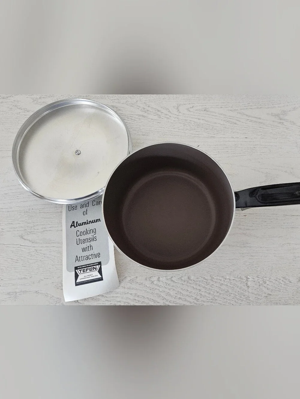 Vtg Famous Chef Enterprise Extra Thick Aluminum 1 qt Waterless Cook Pot Lid NIB